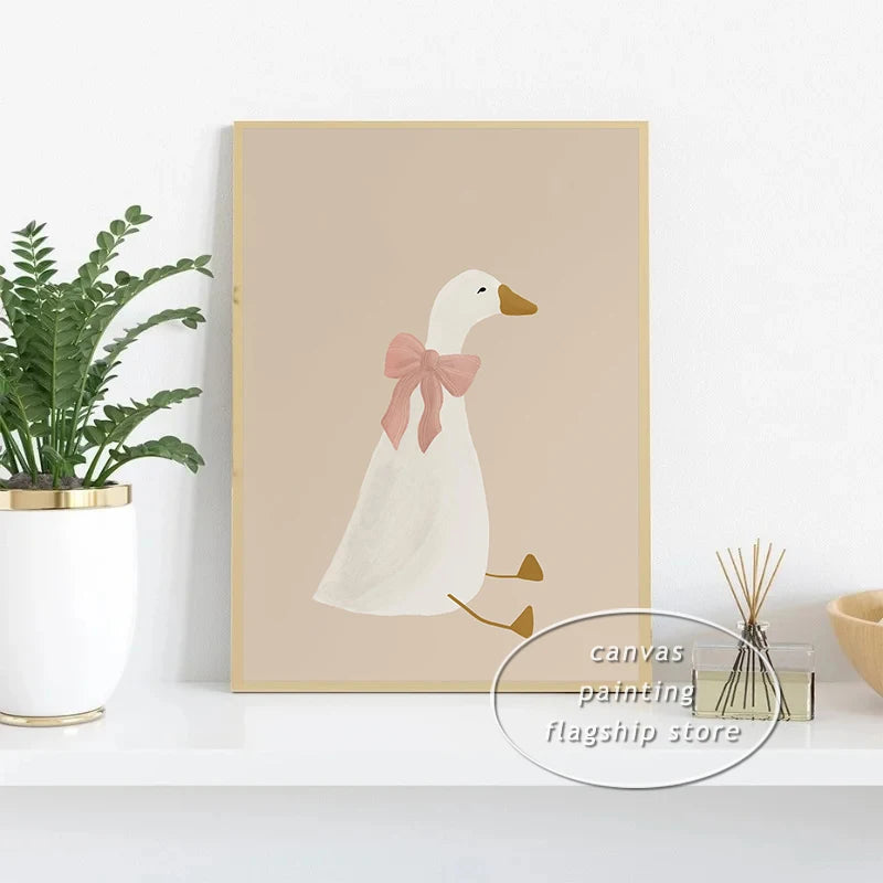affiches mignonnes d'oies pour décoration d'enfant et crèche