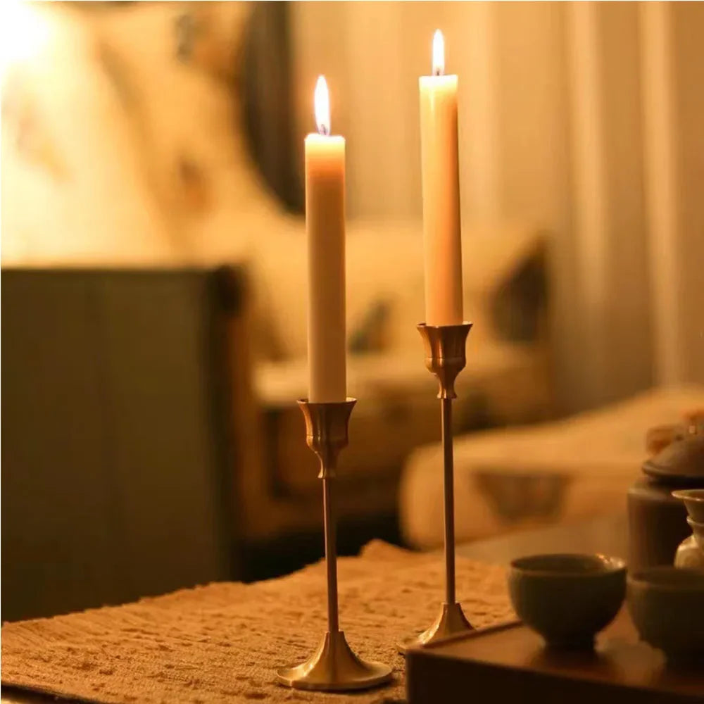 ensemble de bougeoirs rétro pour dîners romantiques et décorations festives - vue 7 sur 7