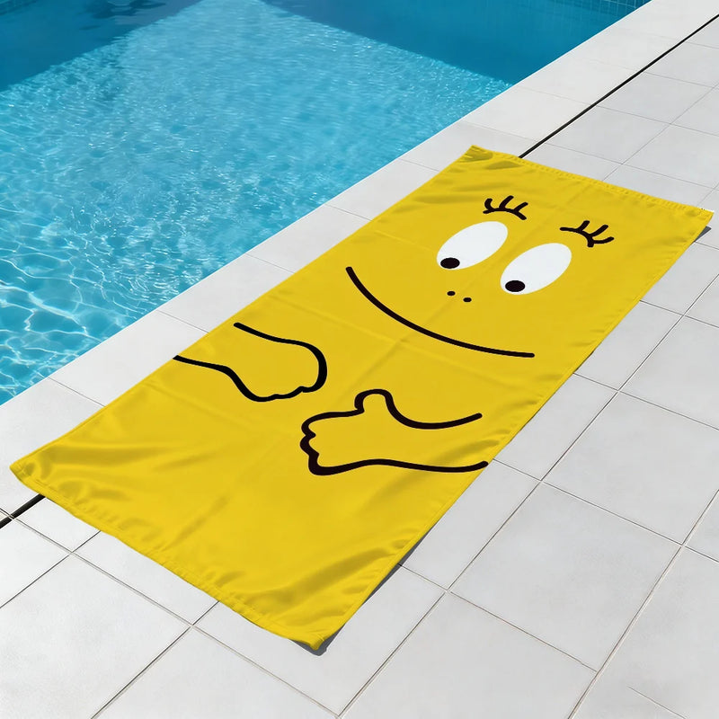 serviette de plage barbapapa motif cartoon sechage rapide
