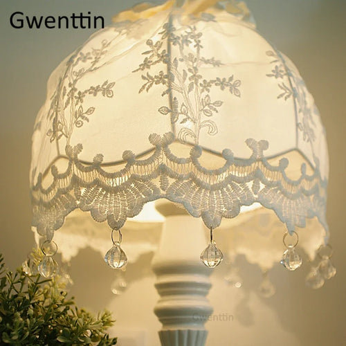 lampe de chevet en dentelle coréenne pour décoration élégante - vue 5 sur 6