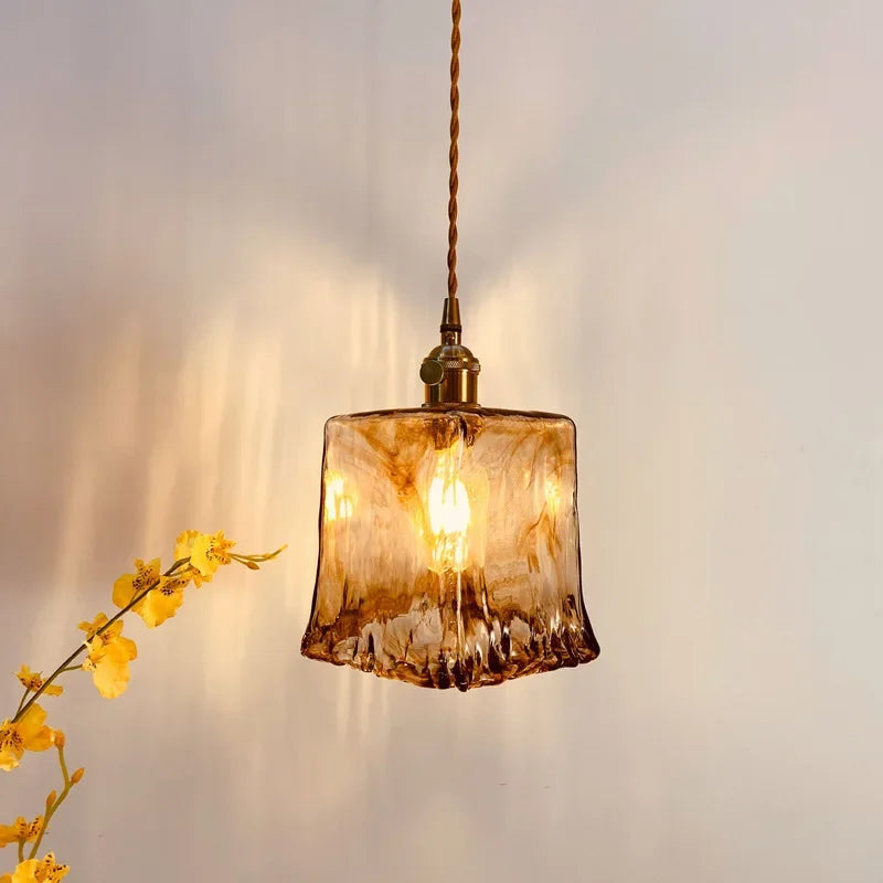 lustre en verre rétro nordique pour café et restaurant - vue 4 sur 10