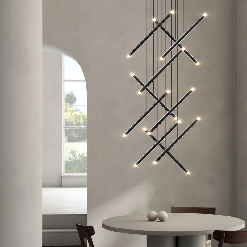 lustre moderne led pour terrasse intérieure et grenier
