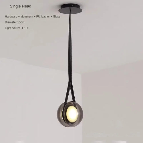 lustre créatif yoyo en verre pour décoration moderne intérieure - vue 9 sur 9