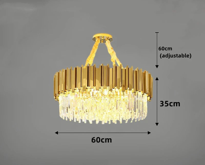 lustre moderne en cristal pour éclairage à la maison