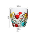 Lot 2 verres cristal motifs gothiques design zecchin