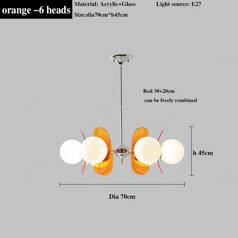 lustre vintage bauhaus en verre design artistique pour décoration intérieure
