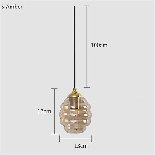 suspension en verre teinté design moderne pour éclairage intérieur - vue 4 sur 15