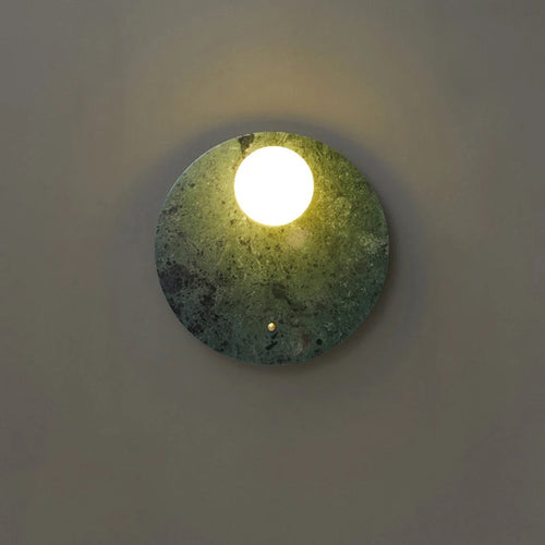applique led marbre vert décor intérieur salon table chevet couloir nordique - vue 9 sur 8