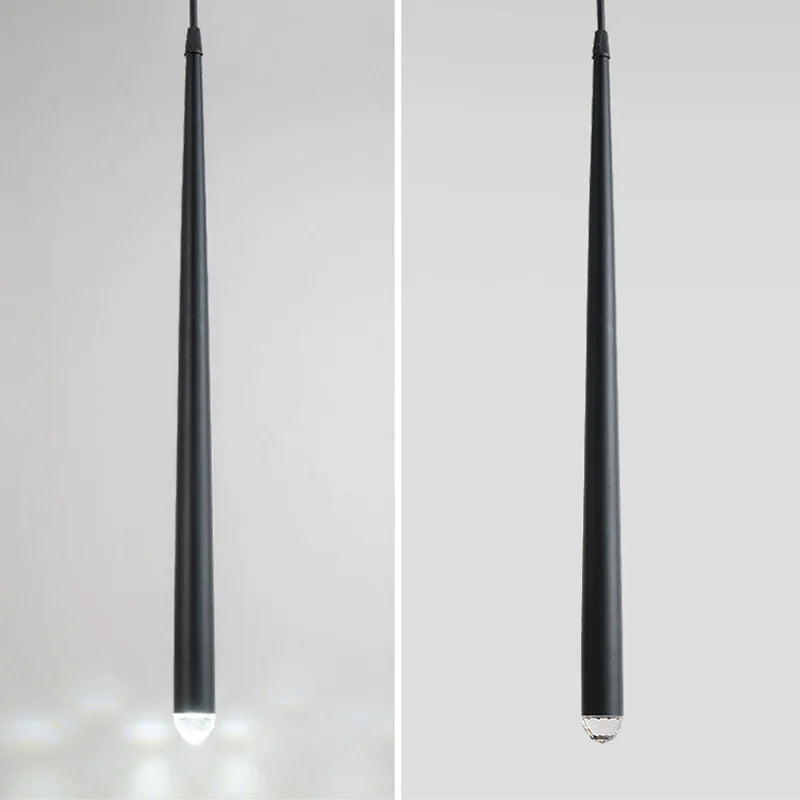 Cône suspension LED lampe Long Tube bulle acrylique cuisine île salle à manger boutique Bar comptoir décoration cylindre tuyau suspension