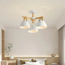 Plafonnier LED en bois avec ceinture en cuir