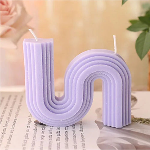 bougies parfumées géométriques en forme de u pour décoration intérieure - vue 10 sur 22