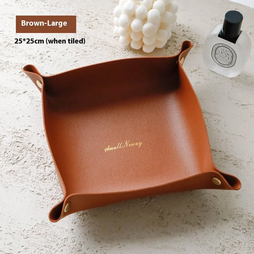 boîte de rangement en cuir pour clés et cosmétiques - vue 7 sur 7