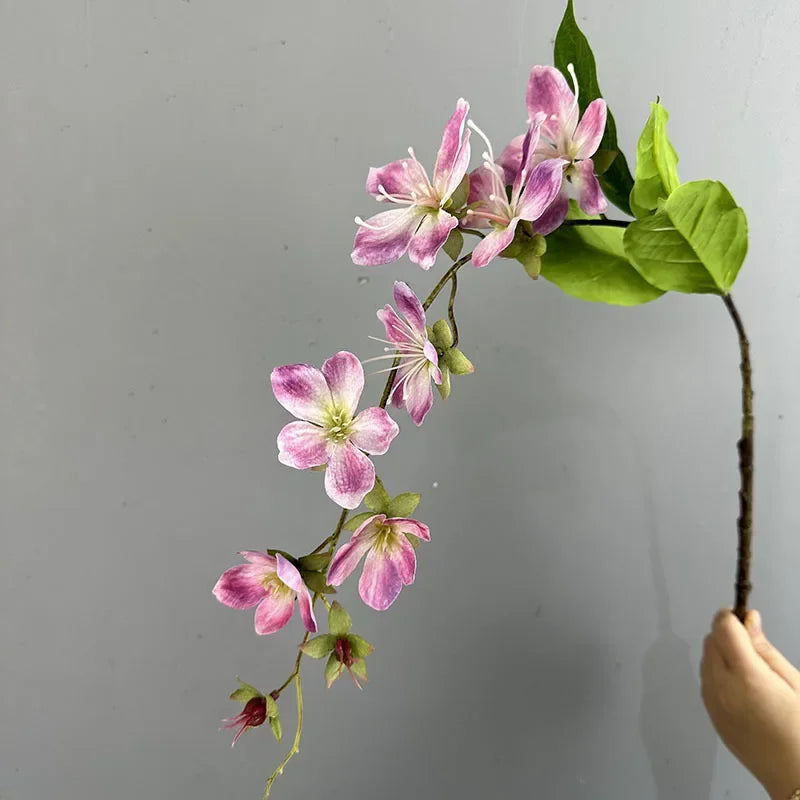 branche de jasmin artificielle en soie pour décoration festive - vue 8 sur 12