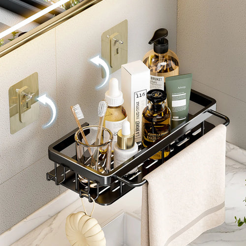 etagère murale sans perçage pour rangement de salle de bain et cuisine