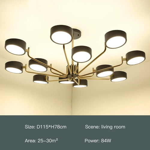 lustre moderne simple pour éclairage intérieur design élégant - vue 13 sur 18