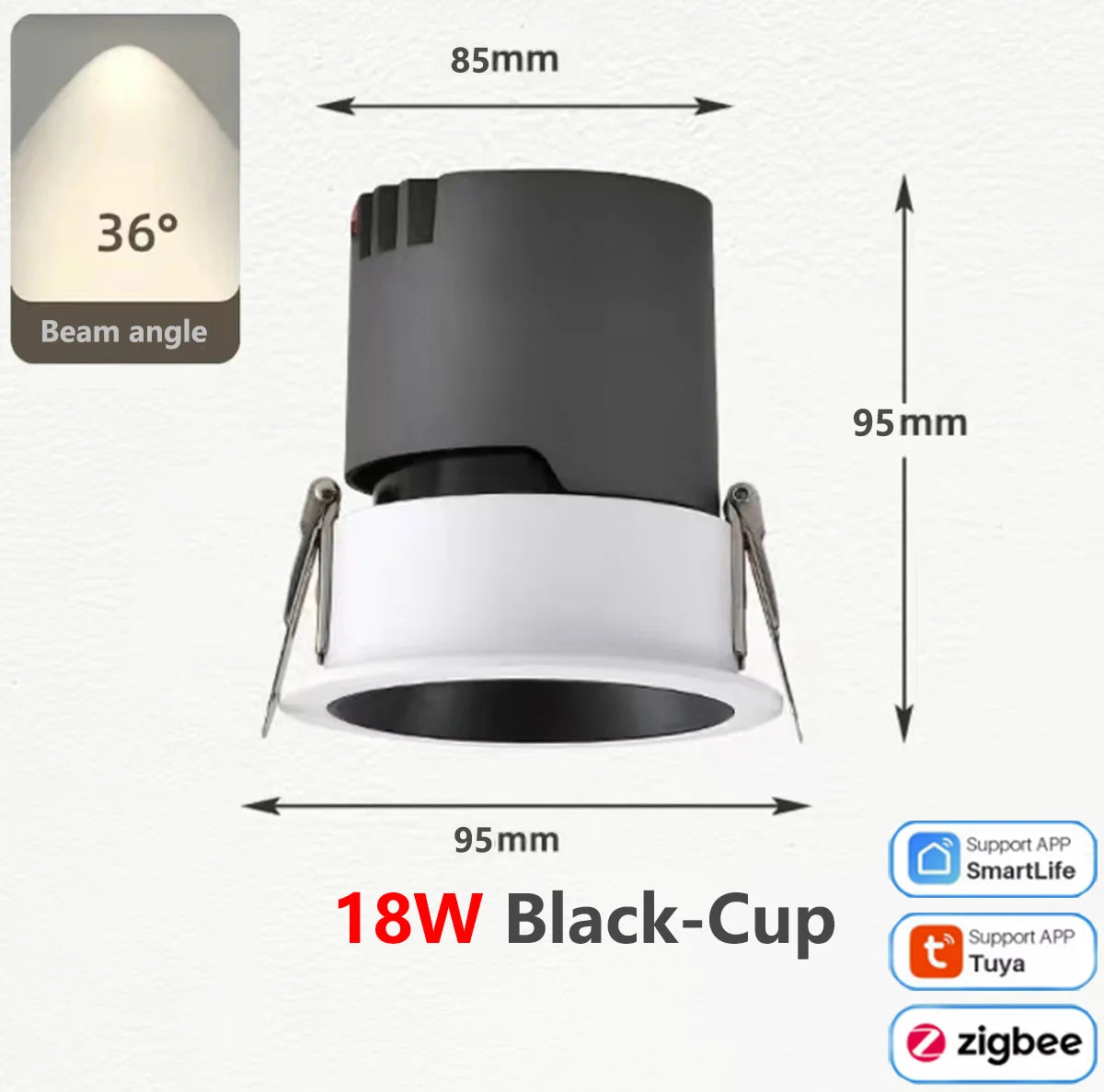 spot led cob zigbee intensité variable en aluminium - vue 15 sur 17