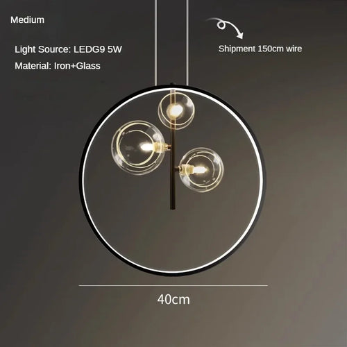suspension moderne en verre à bulles pour restaurant et décoration intérieure - vue 10 sur 9