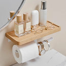 porte-mouchoirs en bois avec étagère pour salle de bain