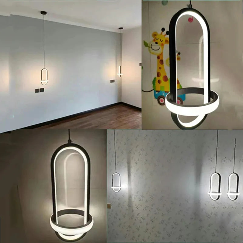 Suspension LED moderne lumières noir/or Lustre Table salle à manger cuisine Lustre lampe suspendue luminaire décor à la maison éclairage intérieur