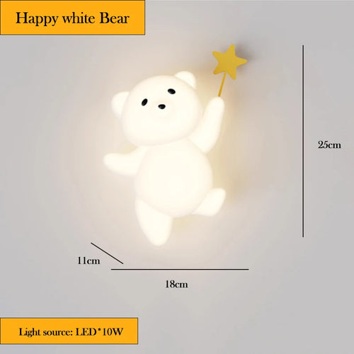 applique murale lapin mignon pour chambre enfant chaleureuse et moderne - vue 9 sur 8