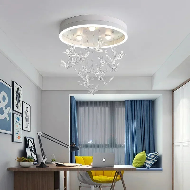 plafonnier led créatif nordique pour éclairage chaleureux et romantique - vue 5 sur 11