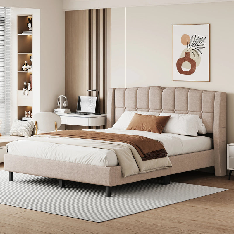 lit avec sommier à lattes design unique et rangement intégré