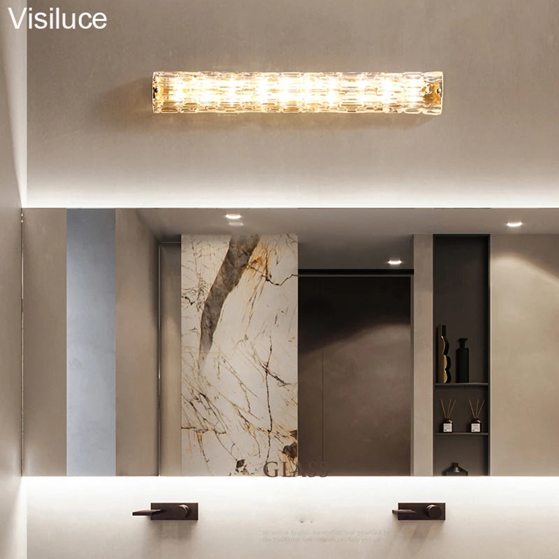 applique murale led en verre style italien moderne luxe - vue 6 sur 8