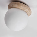 plafonnier wabi sabi japon décoration industrielle led travertin