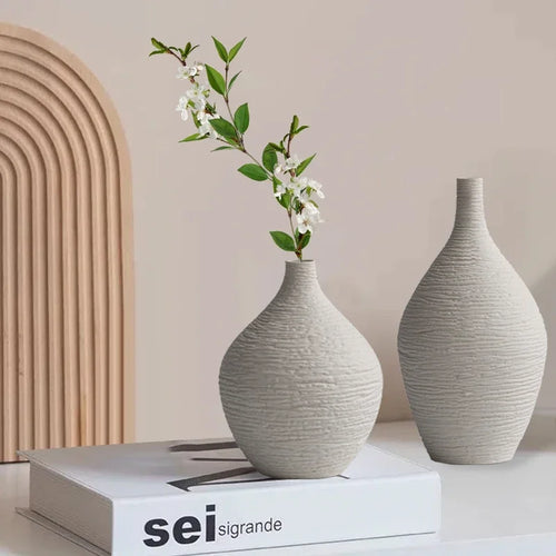 vase décoratif en céramique luxe nordique pour intérieur et bureau