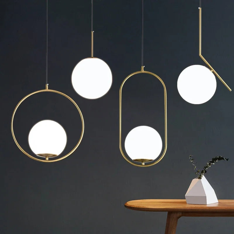 Suspension LED Moderne Noir Chrome