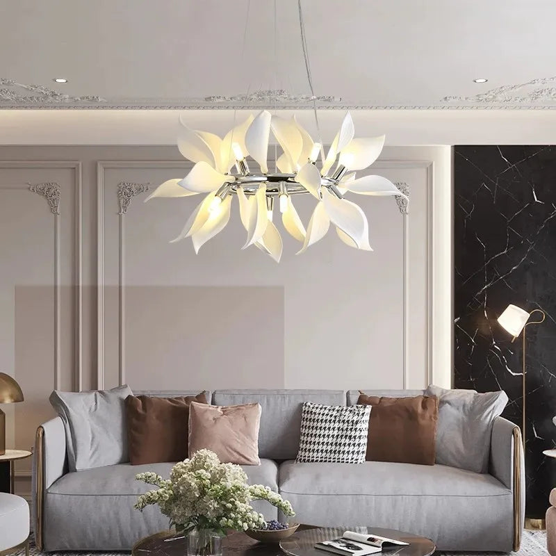 lustre moderne led nordique pour hôtel villa brillant - vue 10 sur 10
