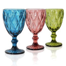 Verre a vin relief style retro verre epais