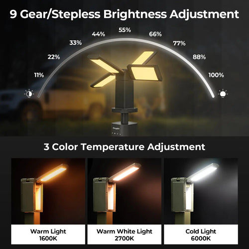 lampe de tente super lumineuse rechargeable pour camping et randonnée - vue 7 sur 8