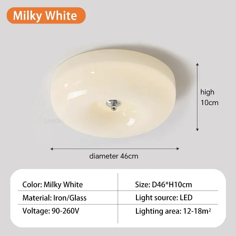 Plafonnier ancien verre led bauhaus maison - vue 9 sur 9