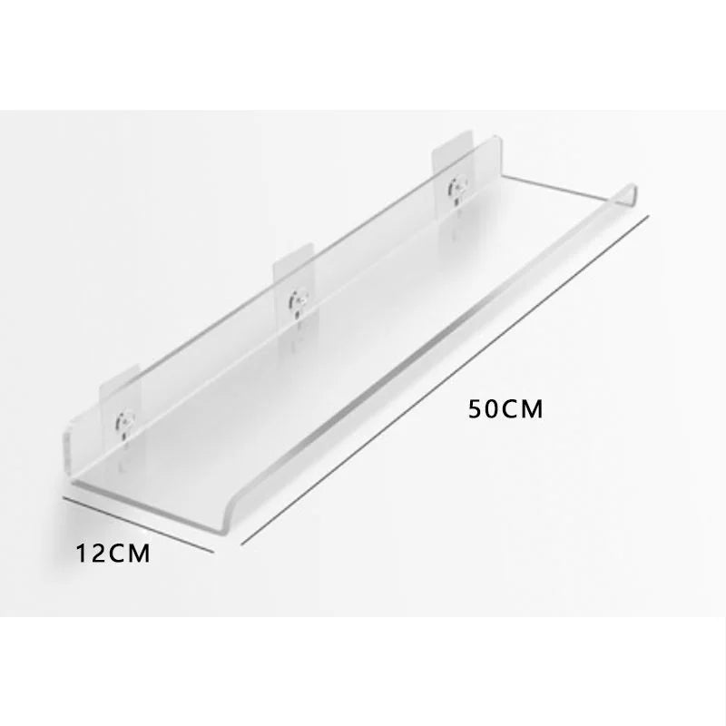 étagère murale flottante en acrylique transparent pour rangement organisé - vue 15 sur 57