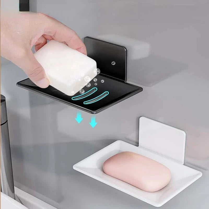 porte-savon mural en aluminium pour rangement pratique et moderne - vue 3 sur 9