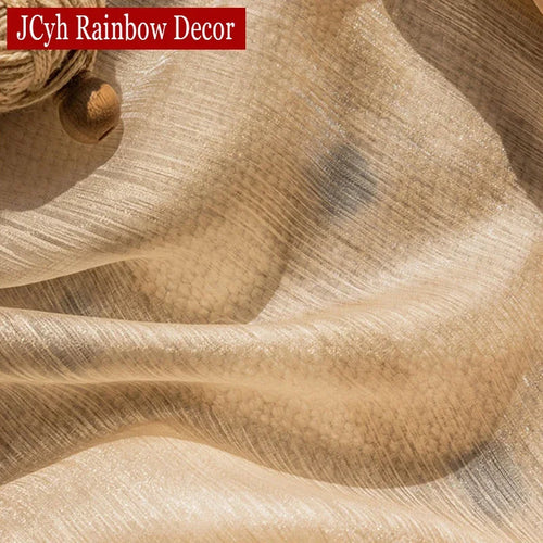 Voilage tulle scintillant moderne pour salon chambre fenêtre - vue 6 sur 8