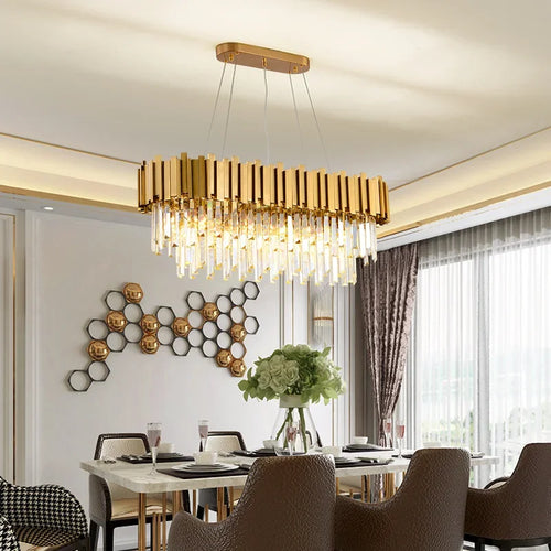 lustre en cristal moderne pour décoration intérieure élégante - vue 6 sur 14