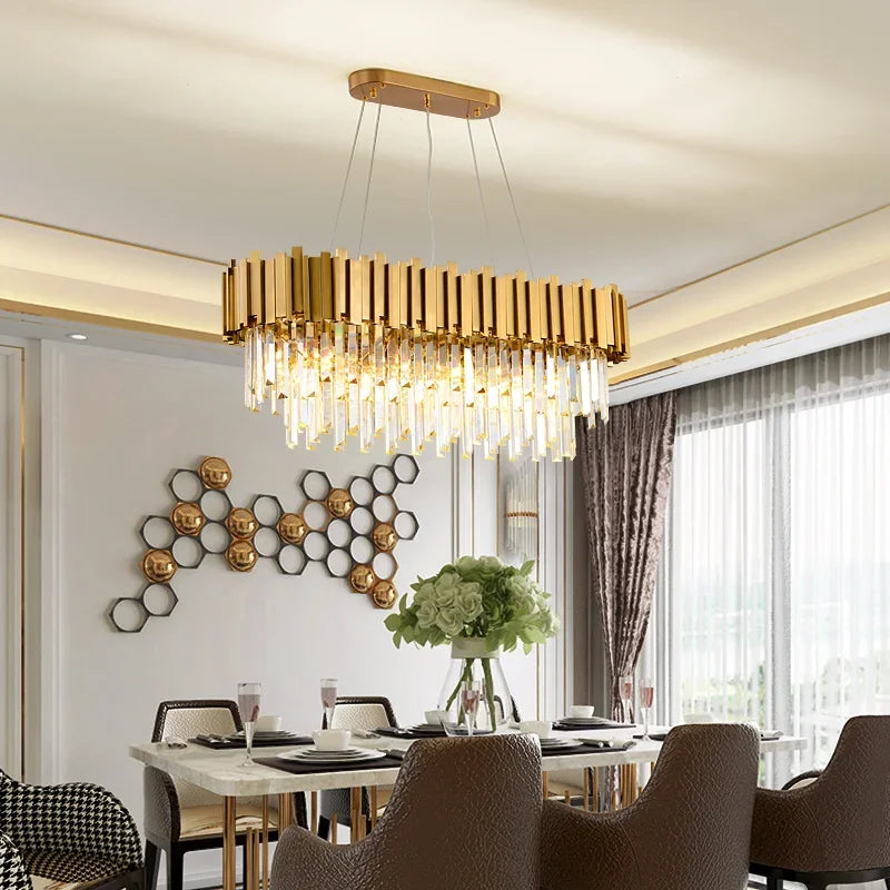 lustre en cristal moderne pour décoration intérieure élégante - vue 6 sur 14