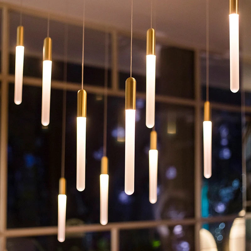 lustre nordique minimaliste suspendu design penthouse villa
