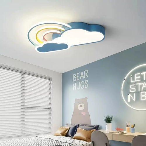 plafonnier nuage arc en ciel pour chambre d enfant décorative et chaleureuse - vue 5 sur 10