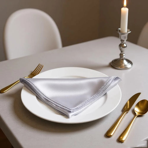 Serviette de table satin décorative style occidental réception