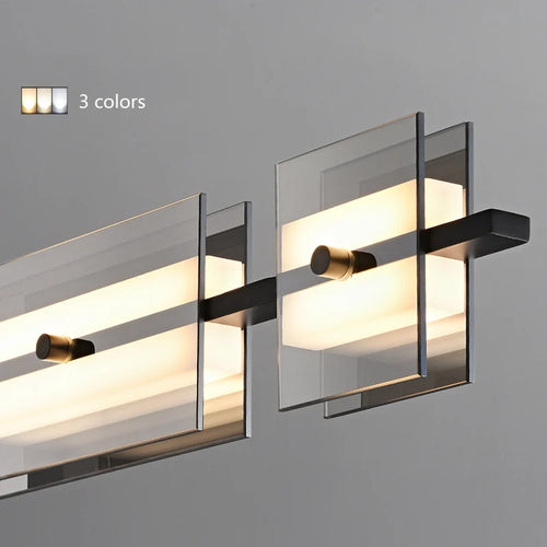 lustre minimaliste italien en cuivre et verre moderne - vue 6 sur 8