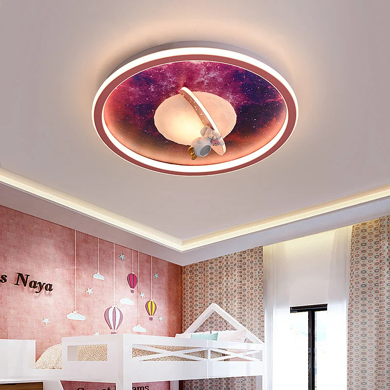 plafonnier led moderne pour chambre d'enfant astronaute décoratif - vue 6 sur 8