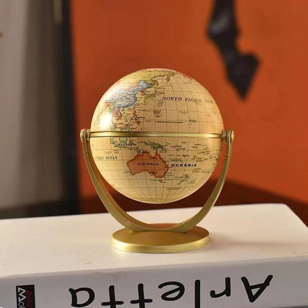 globe rétro 360 degrés carte du monde décoratif éducatif - vue 5 sur 7