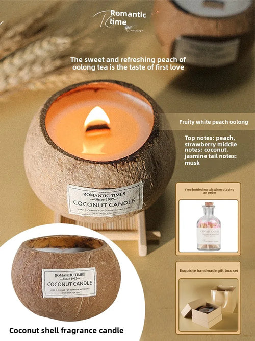 coffret cadeau bougie parfumée noix de coco souvenir de noël - vue 14 sur 20