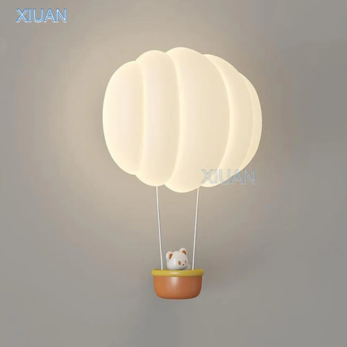 applique murale romantique forme ballon air chaud lampe décorative intérieure - vue 2 sur 8