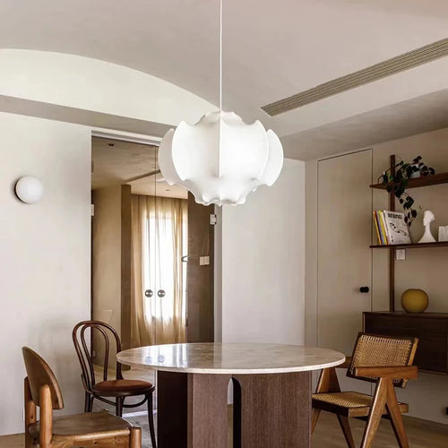 plafonnier wabi sabi en soie japonaise pour décoration intérieure moderne - vue 5 sur 9