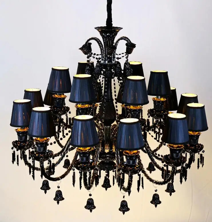 lustre en cristal à 44 bras pour hôtel et centre commercial - vue 9 sur 12