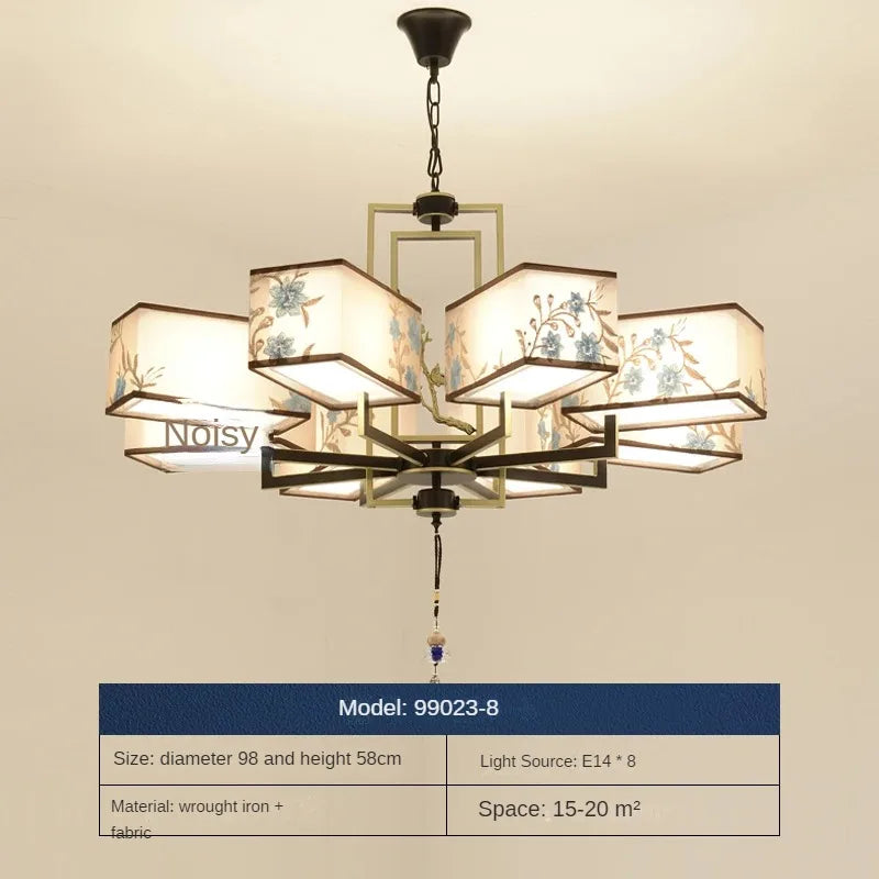 lustre chinois suspendu style moderne pour une ambiance simple - vue 9 sur 19